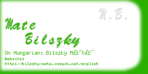 mate bilszky business card